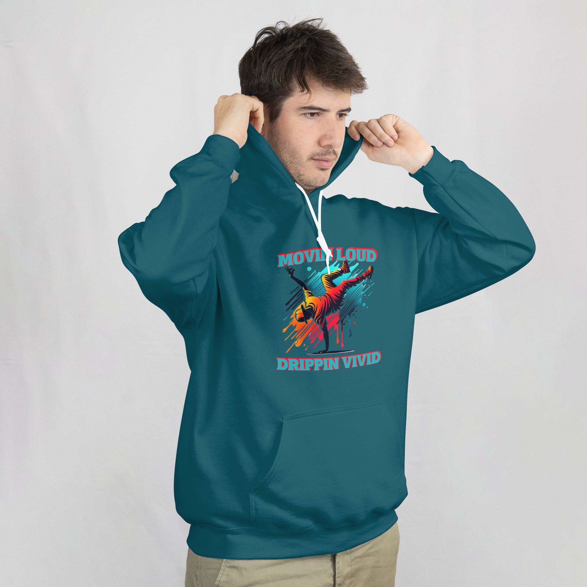 Movin Loud Drippin Vivid Graffiti Hoodie – Street Rhythm Edition