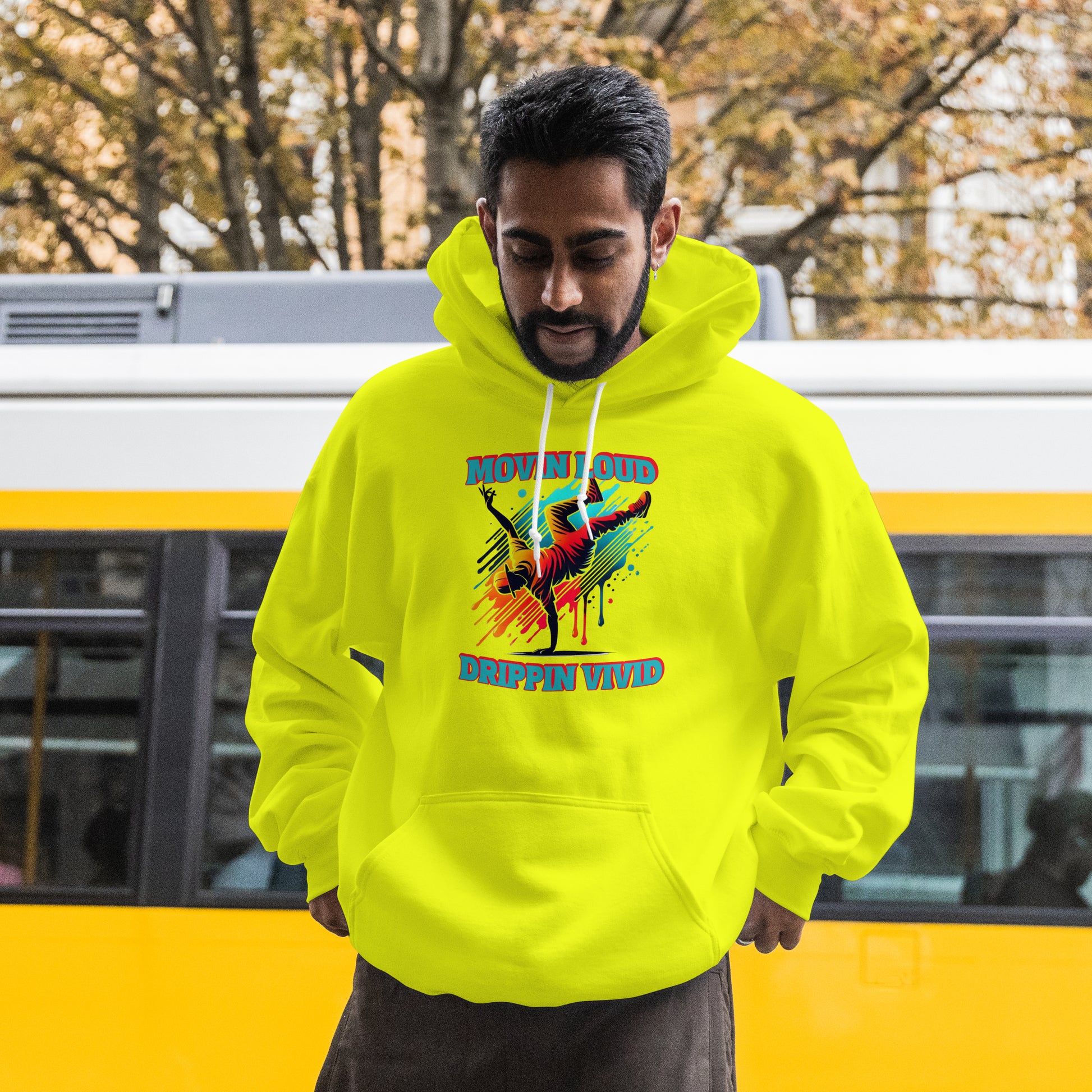 Movin Loud Drippin Vivid Graffiti Hoodie – Street Rhythm Edition