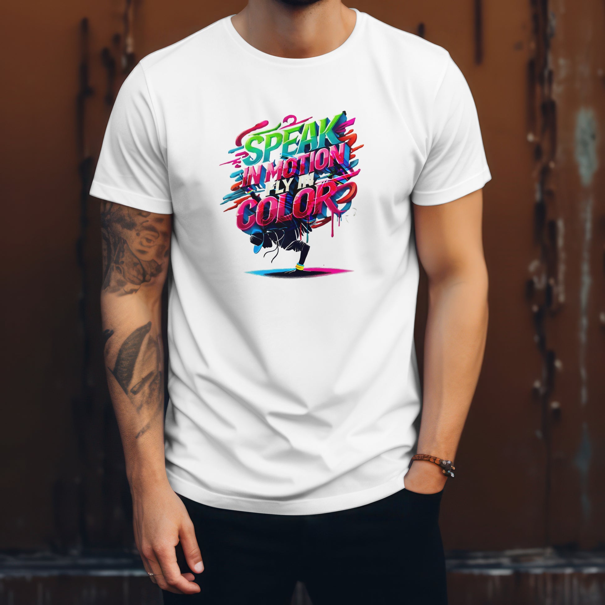 Canvas Crew Graffiti T-Shirt - Urban Art Wear, Vibrant Design with Energetic Style