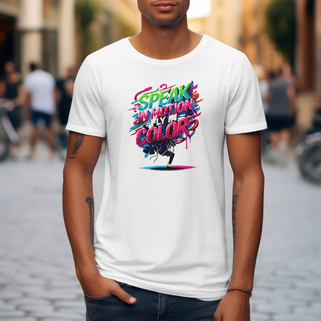 Electric Silence Tee - SPEAK IN MOTION, FLY IN COLOR