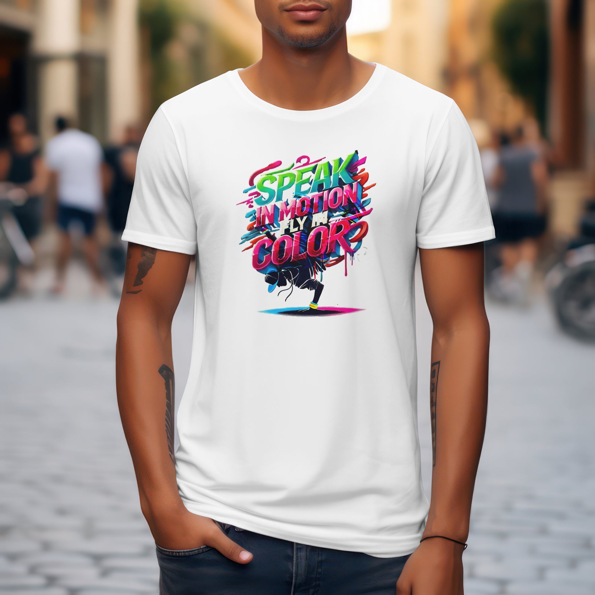 Electric Silence Tee - SPEAK IN MOTION, FLY IN COLOR