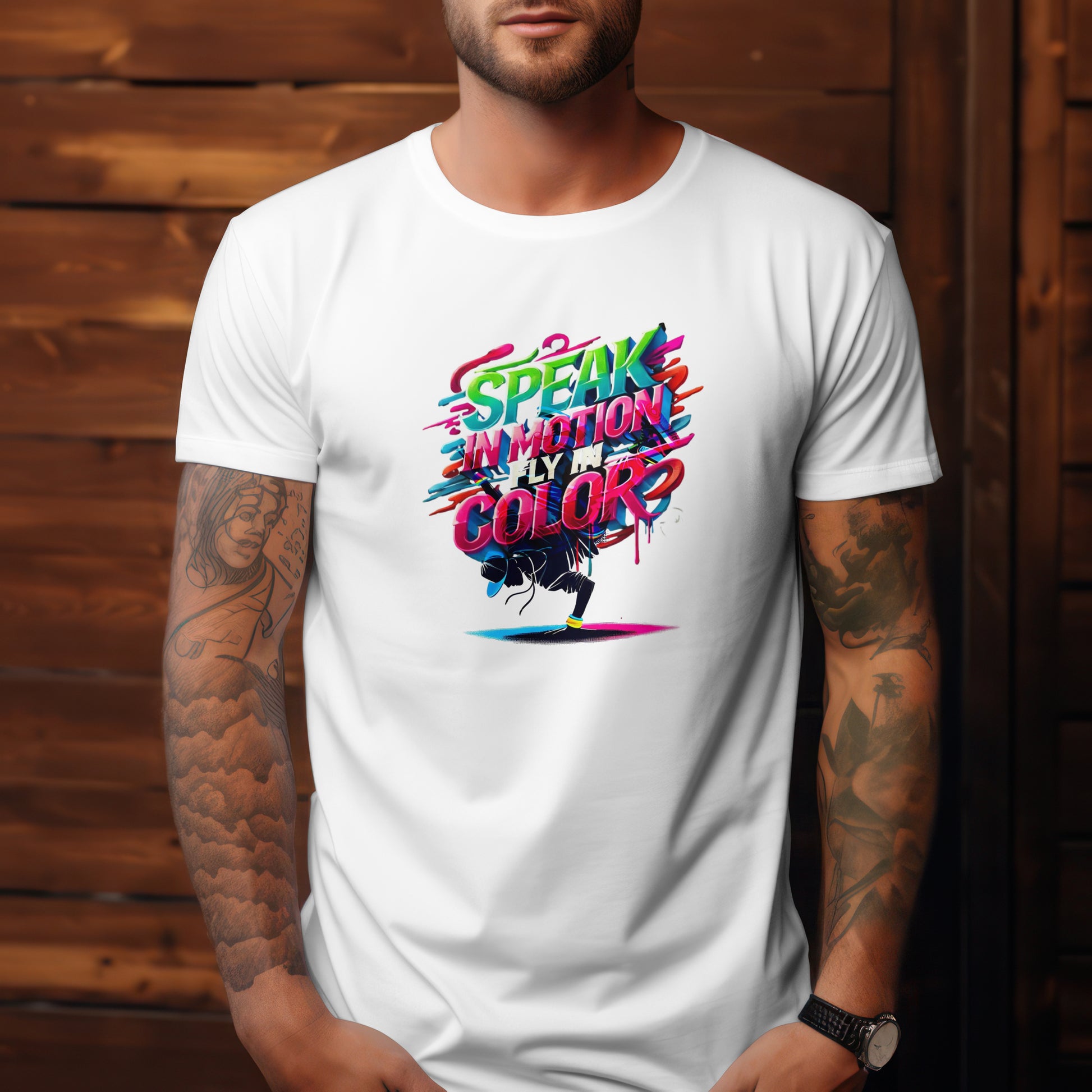 Electric Silence Tee - SPEAK IN MOTION, FLY IN COLOR