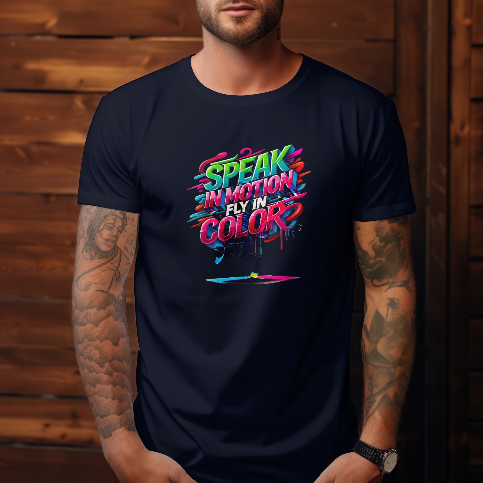 Electric Silence Tee - SPEAK IN MOTION, FLY IN COLOR
